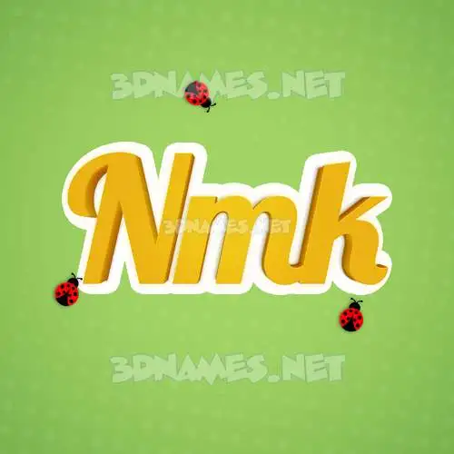 nmk in Ladybugs style - 3D name wallpaper nmk in Ladybugs style - 3D name wallpaper