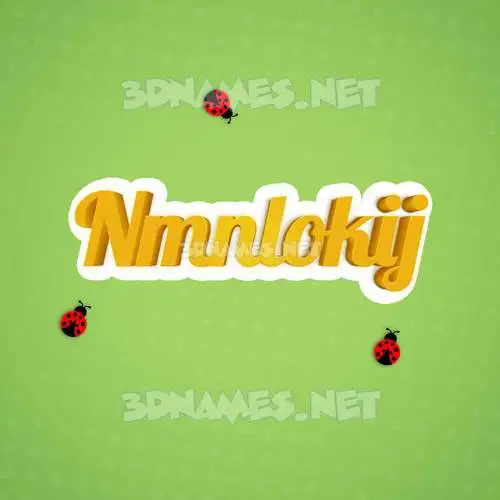 nmnlokij in Ladybugs style - 3D name wallpaper