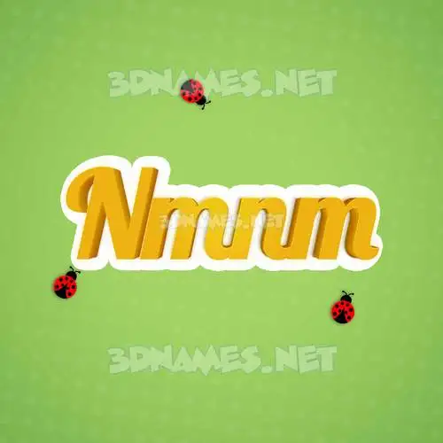 nmnm in Ladybugs style - 3D name wallpaper nmnm in Ladybugs style - 3D name wallpaper
