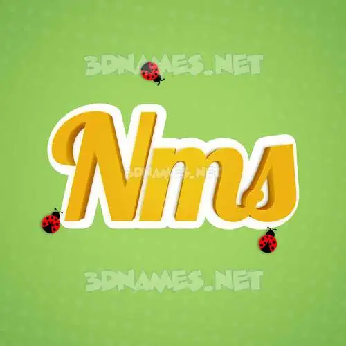 nms in Ladybugs style - 3D name wallpaper