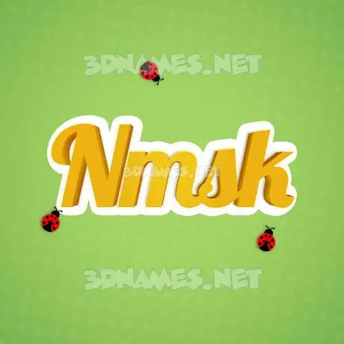 nmsk in Ladybugs style - 3D name wallpaper nmsk in Ladybugs style - 3D name wallpaper