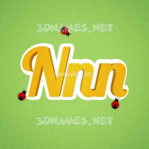 nnn in Ladybugs style - 3D name wallpaper nnn in Ladybugs style - 3D name wallpaper