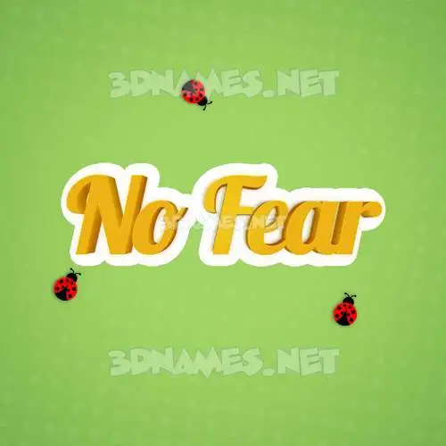 no fear in Ladybugs style - 3D name wallpaper no fear in Ladybugs style - 3D name wallpaper