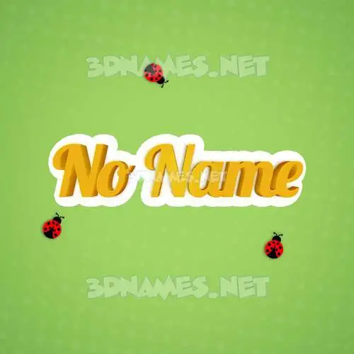 no name in Ladybugs style - 3D name wallpaper no name in Ladybugs style - 3D name wallpaper
