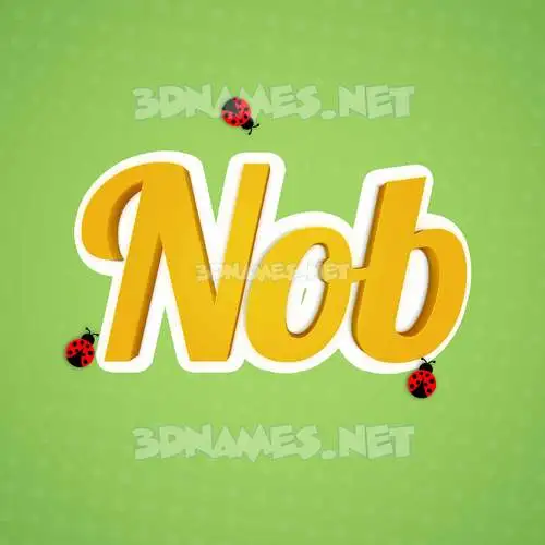 nob in Ladybugs style - 3D name wallpaper