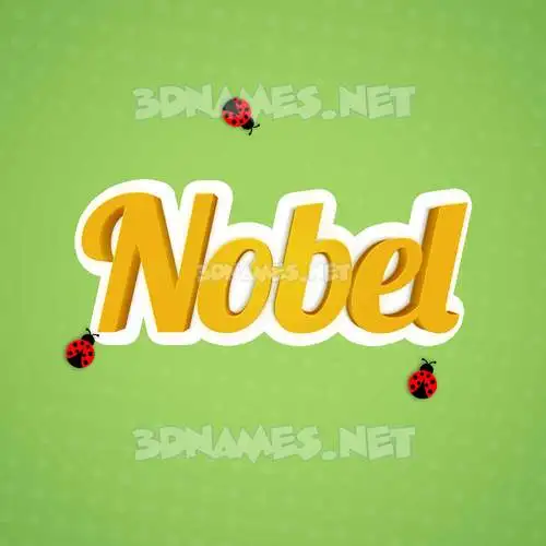 nobel in Ladybugs style - 3D name wallpaper