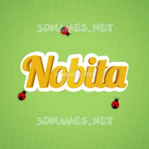 nobita in Ladybugs style - 3D name wallpaper nobita in Ladybugs style - 3D name wallpaper