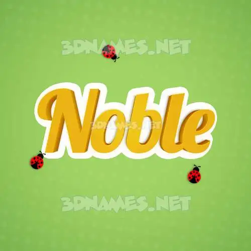 noble in Ladybugs style - 3D name wallpaper