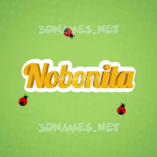 nobonita in Ladybugs style - 3D name wallpaper