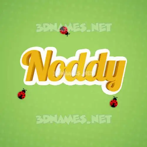 noddy in Ladybugs style - 3D name wallpaper