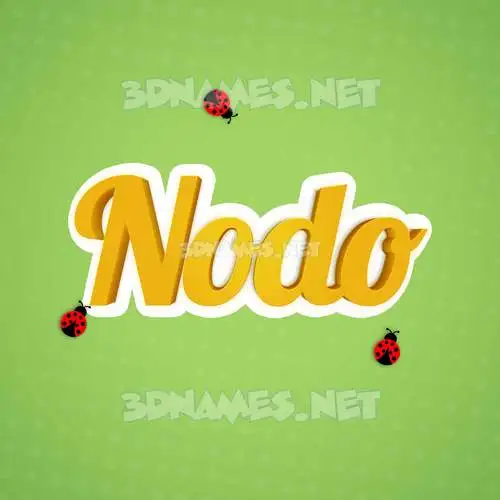 nodo in Ladybugs style - 3D name wallpaper