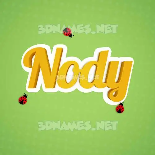 nody in Ladybugs style - 3D name wallpaper nody in Ladybugs style - 3D name wallpaper