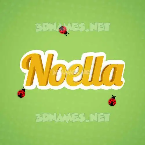 noella in Ladybugs style - 3D name wallpaper noella in Ladybugs style - 3D name wallpaper