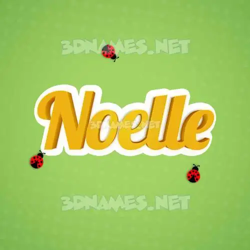 noelle in Ladybugs style - 3D name wallpaper