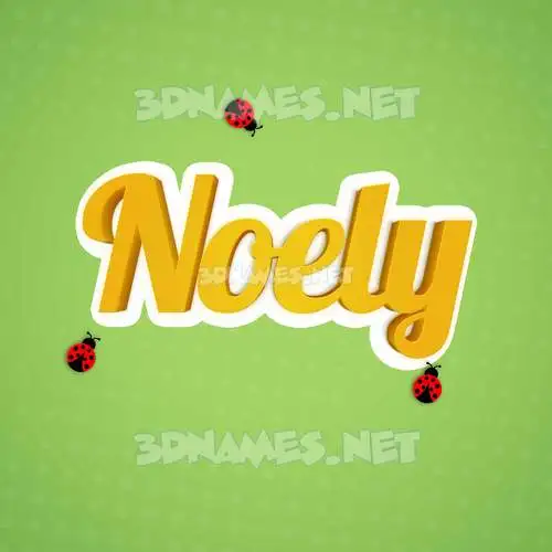 noely in Ladybugs style - 3D name wallpaper