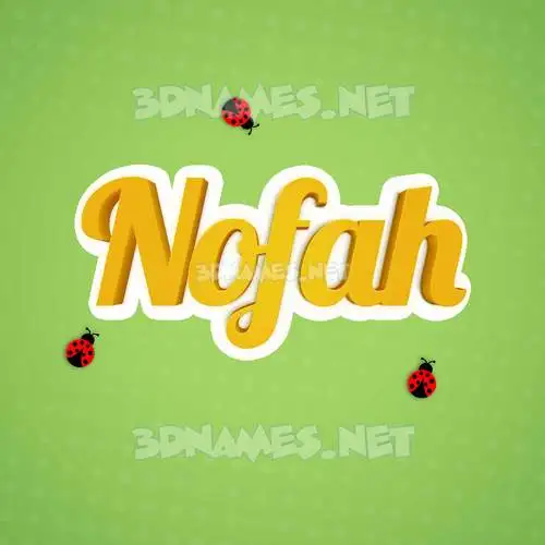 nofah in Ladybugs style - 3D name wallpaper