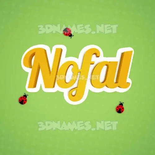 nofal in Ladybugs style - 3D name wallpaper nofal in Ladybugs style - 3D name wallpaper