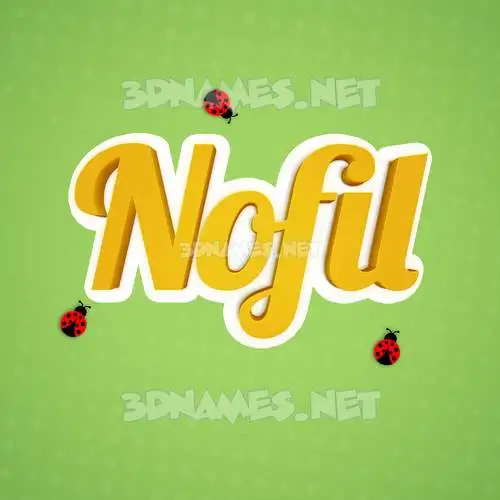 nofil in Ladybugs style - 3D name wallpaper nofil in Ladybugs style - 3D name wallpaper