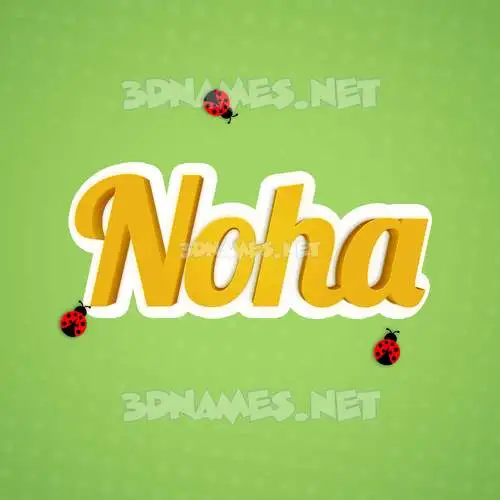noha in Ladybugs style - 3D name wallpaper noha in Ladybugs style - 3D name wallpaper