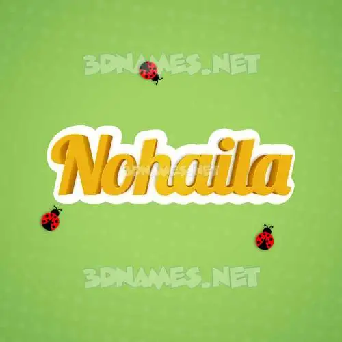 nohaila in Ladybugs style - 3D name wallpaper nohaila in Ladybugs style - 3D name wallpaper