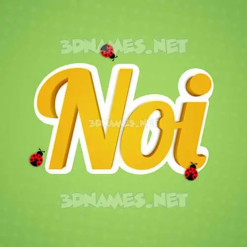 noi in Ladybugs style - 3D name wallpaper