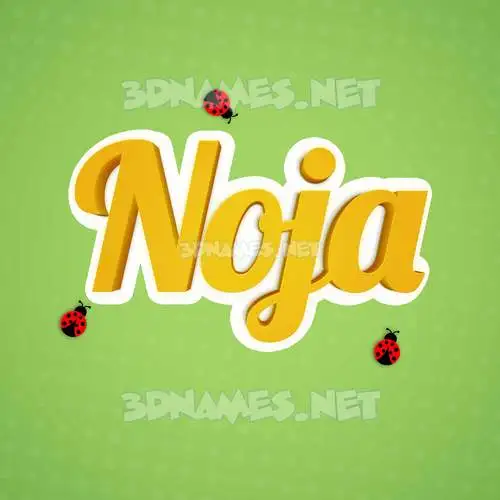 noja in Ladybugs style - 3D name wallpaper noja in Ladybugs style - 3D name wallpaper