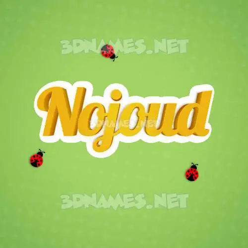 nojoud in Ladybugs style - 3D name wallpaper