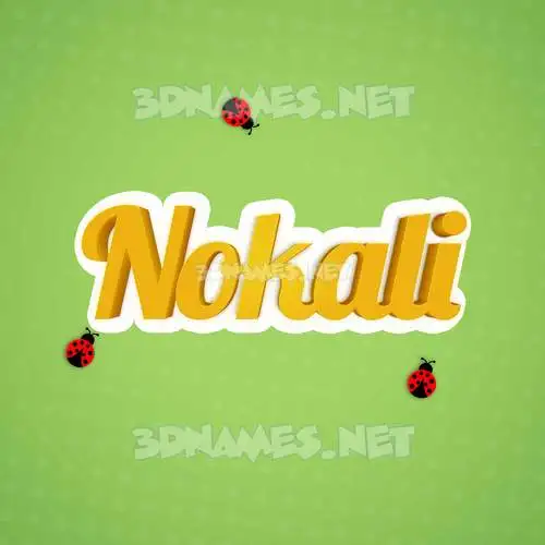 nokali in Ladybugs style - 3D name wallpaper nokali in Ladybugs style - 3D name wallpaper