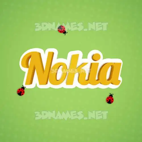 nokia in Ladybugs style - 3D name wallpaper nokia in Ladybugs style - 3D name wallpaper