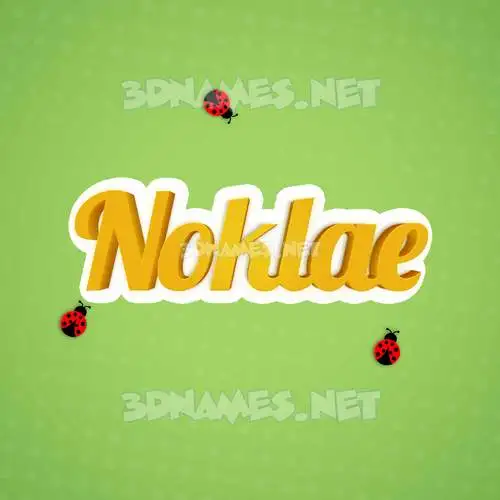 noklae in Ladybugs style - 3D name wallpaper noklae in Ladybugs style - 3D name wallpaper