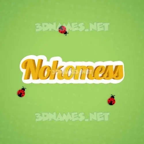 nokomess in Ladybugs style - 3D name wallpaper