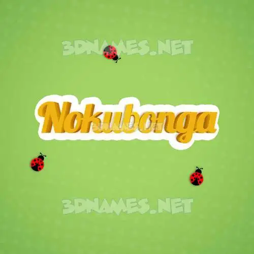 nokubonga in Ladybugs style - 3D name wallpaper nokubonga in Ladybugs style - 3D name wallpaper