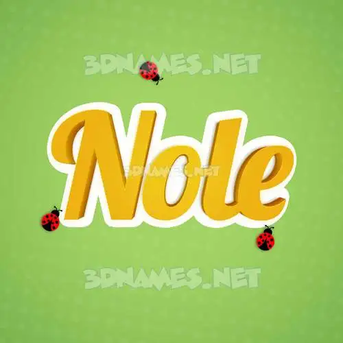 nole in Ladybugs style - 3D name wallpaper nole in Ladybugs style - 3D name wallpaper