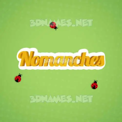 nomanches in Ladybugs style - 3D name wallpaper