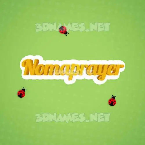 nomaprayer in Ladybugs style - 3D name wallpaper nomaprayer in Ladybugs style - 3D name wallpaper