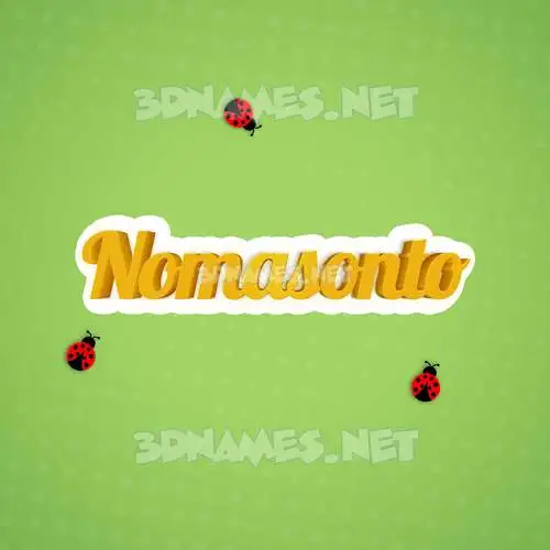 nomasonto in Ladybugs style - 3D name wallpaper nomasonto in Ladybugs style - 3D name wallpaper
