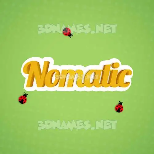 nomatic in Ladybugs style - 3D name wallpaper