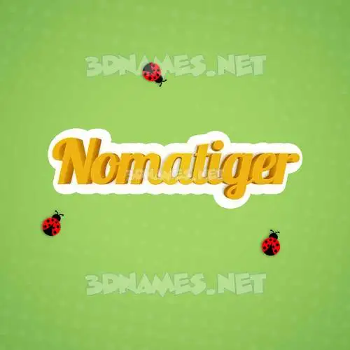 nomatiger in Ladybugs style - 3D name wallpaper nomatiger in Ladybugs style - 3D name wallpaper