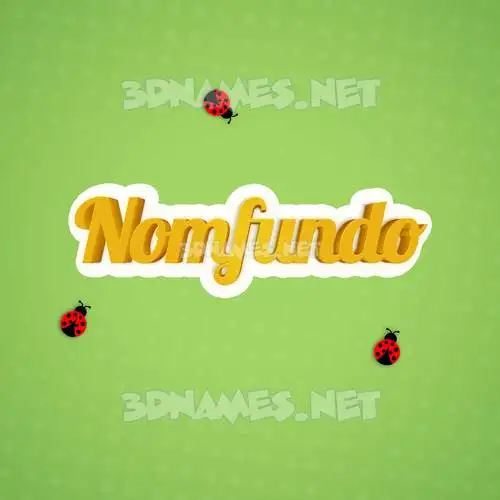 nomfundo in Ladybugs style - 3D name wallpaper nomfundo in Ladybugs style - 3D name wallpaper