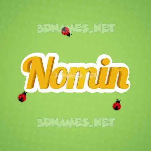 nomin in Ladybugs style - 3D name wallpaper
