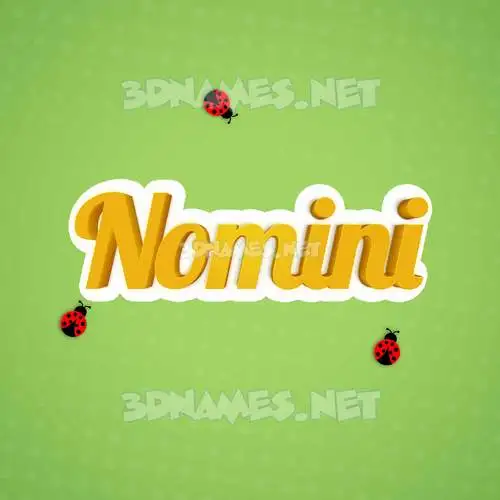 nomini in Ladybugs style - 3D name wallpaper nomini in Ladybugs style - 3D name wallpaper