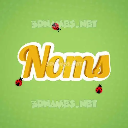 noms in Ladybugs style - 3D name wallpaper