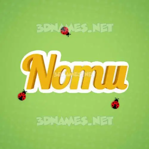 nomu in Ladybugs style - 3D name wallpaper nomu in Ladybugs style - 3D name wallpaper