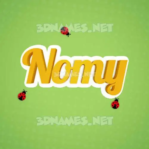 nomy in Ladybugs style - 3D name wallpaper