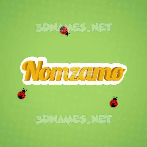 nomzamo in Ladybugs style - 3D name wallpaper
