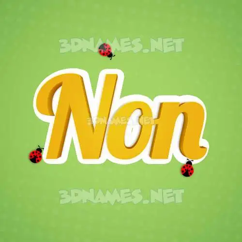 non in Ladybugs style - 3D name wallpaper non in Ladybugs style - 3D name wallpaper