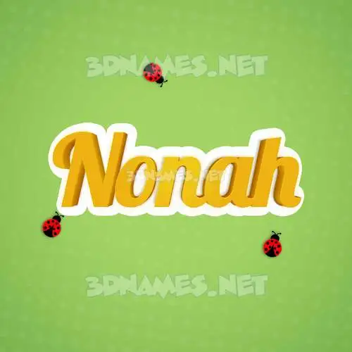 nonah in Ladybugs style - 3D name wallpaper