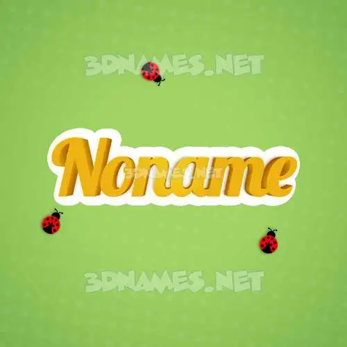 noname in Ladybugs style - 3D name wallpaper noname in Ladybugs style - 3D name wallpaper
