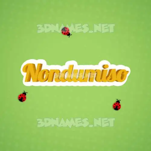 nondumiso in Ladybugs style - 3D name wallpaper nondumiso in Ladybugs style - 3D name wallpaper