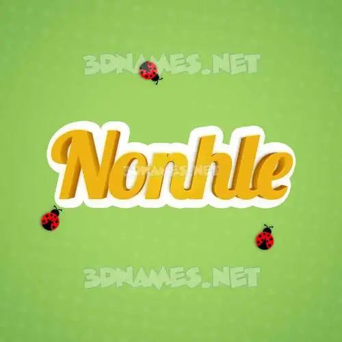 nonhle in Ladybugs style - 3D name wallpaper nonhle in Ladybugs style - 3D name wallpaper